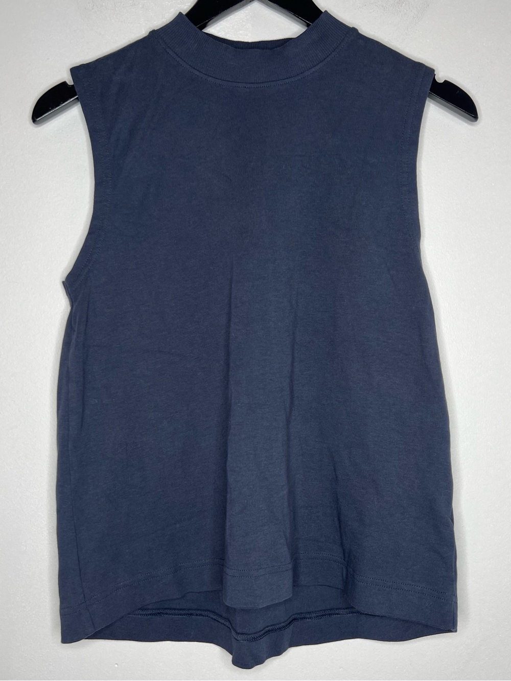 Pact Organic Cotton Mock Neck Sleeveless Tank Top Minimalist Size Medium